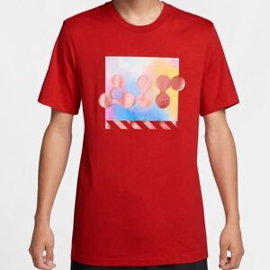 * Nike Men's Bubble Air Graphic Sportswear Tee Shirt Red Size XL